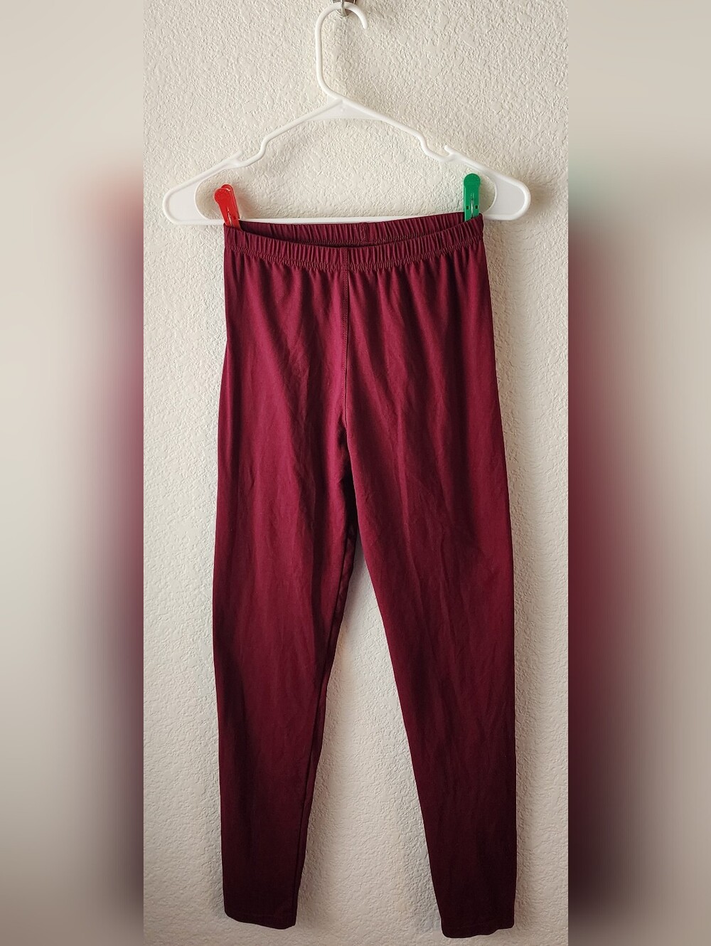 Women/Teen/Tween Maroon Leggings - Comfortable Stretch Bottoms